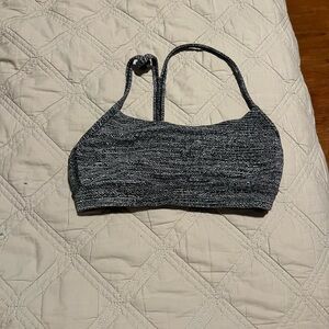 Lululemon Black and White Patterned Sports Bra